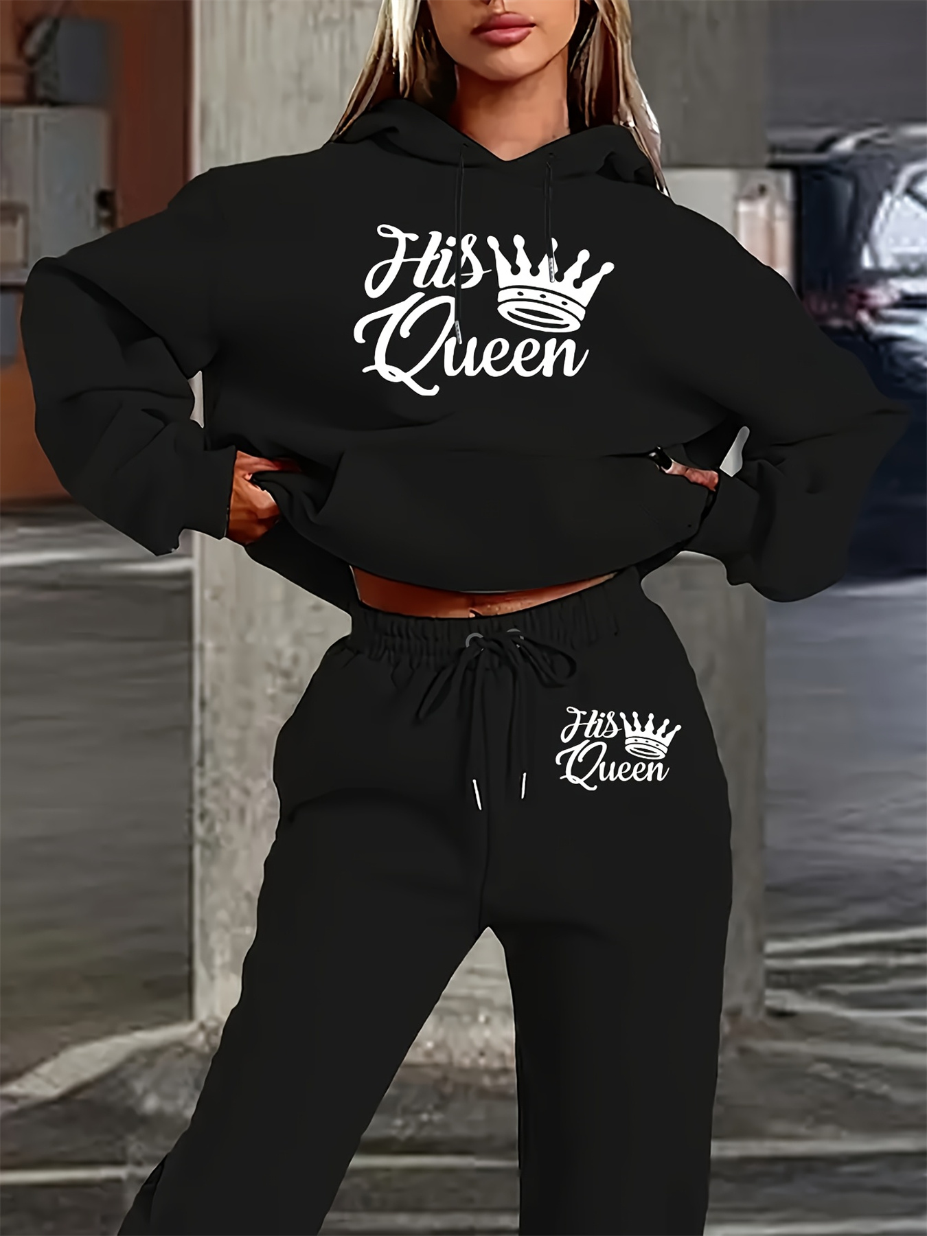 Queen Street Fashion - Frauen Herbst/Winter Hoodie + Sport Hosen