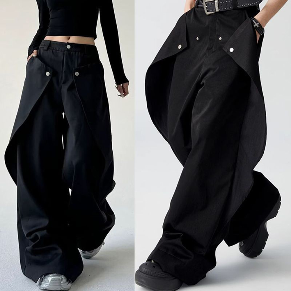 Street Fashion Men 2025 - Herrenhosen mit Nähten, doppellagiges Design, Freizeithosen,