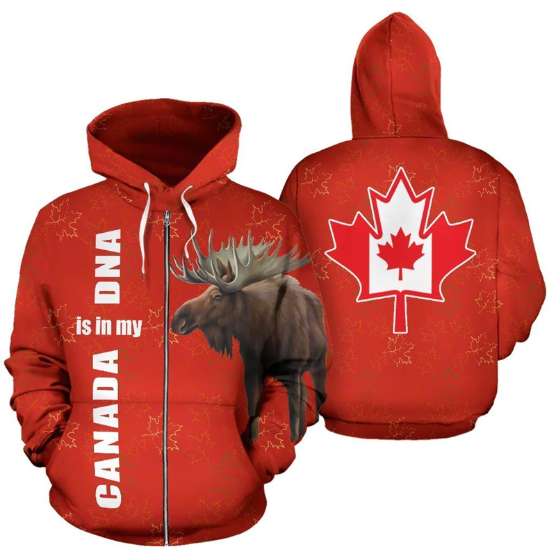 Kanada Elch Hoodie Kanada Ist  – Street Fashion Canada Bewertung und Preis