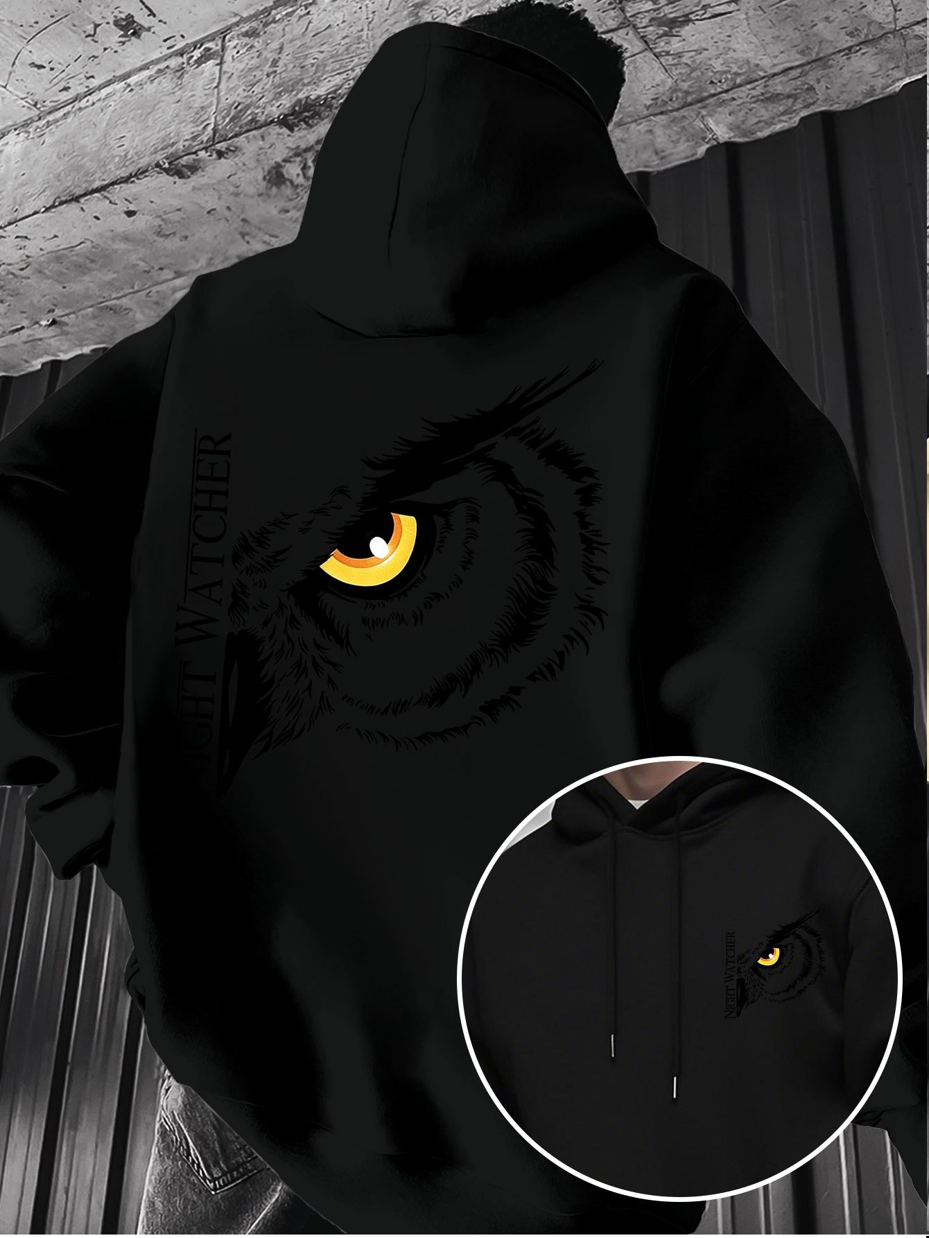 Herren-Kapuzenpullover mit gro – Fashion Street Night Bewertung und Preis